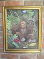 Monkey Eating Feast